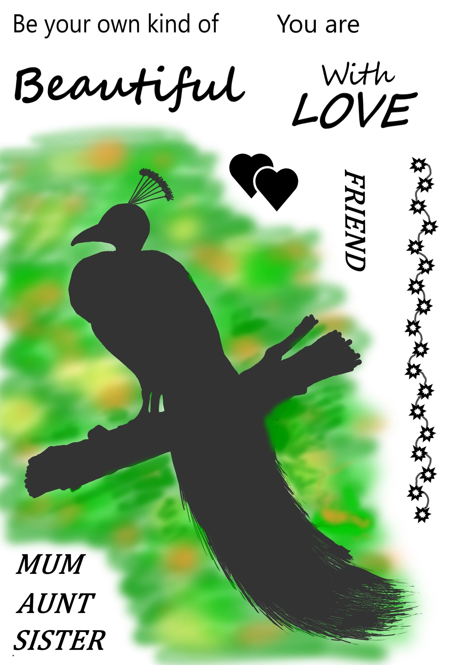 SILHOUETTE COLLECTION SET 2. PEACOCK