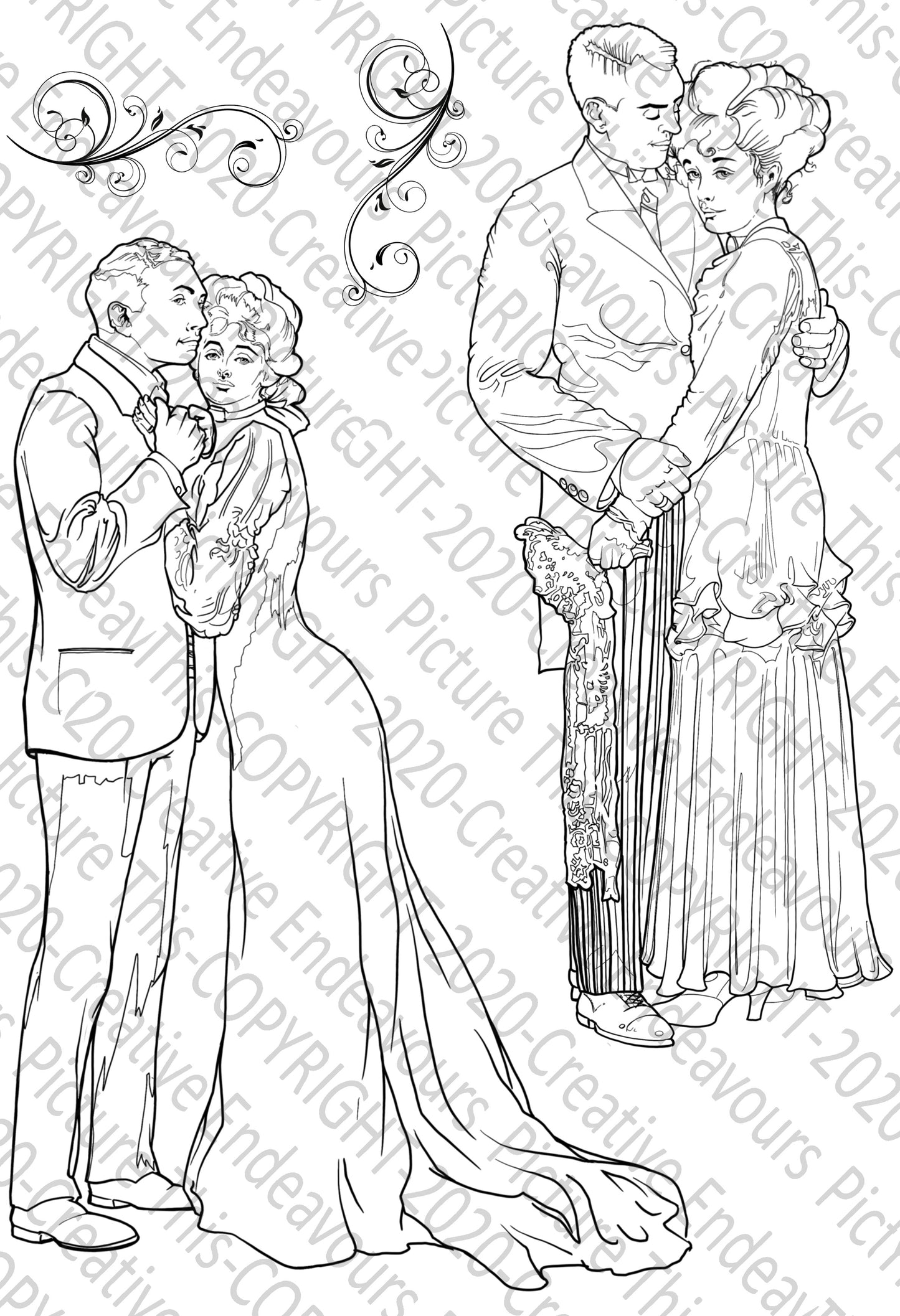 Picture This A6 stamp set PT 084 Cute Couples