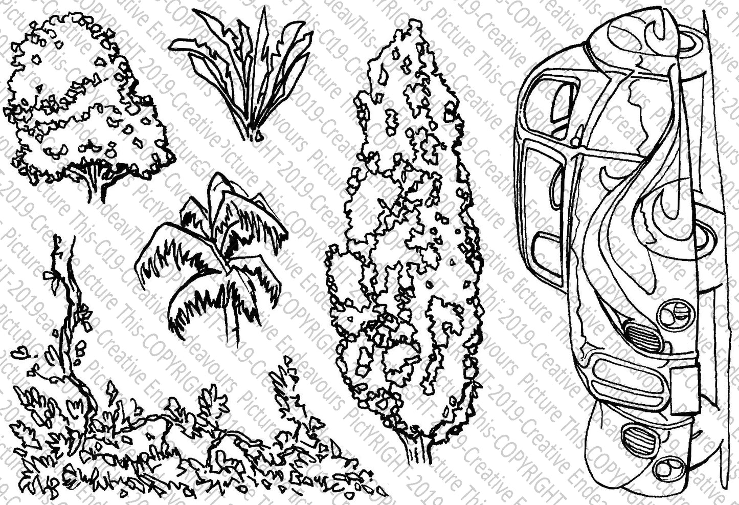 PIcture This A6 stamp set PT 050 Diva Drive accessories