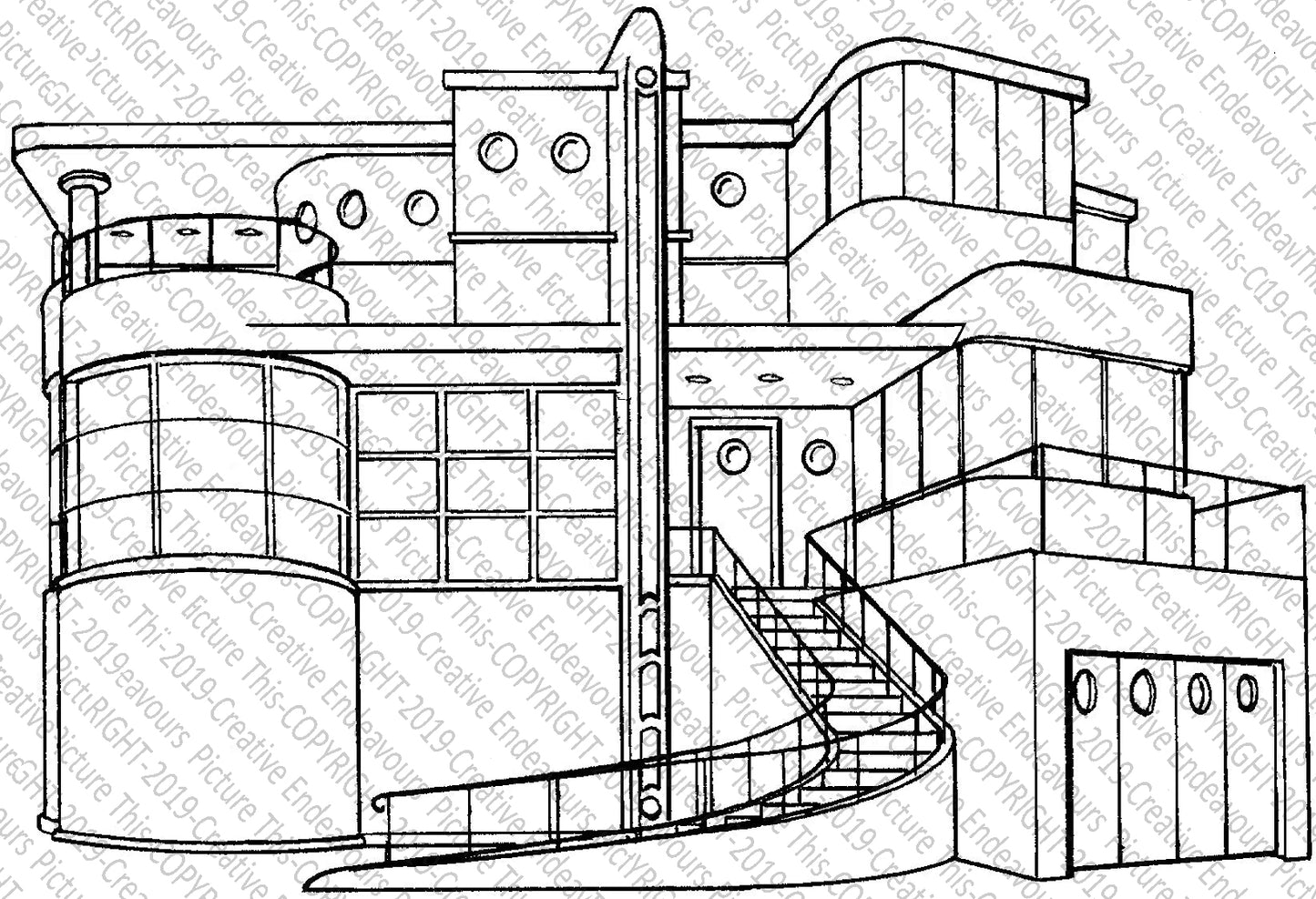 Picture This A6 stamp set PT 054 No 4 Diva Drive