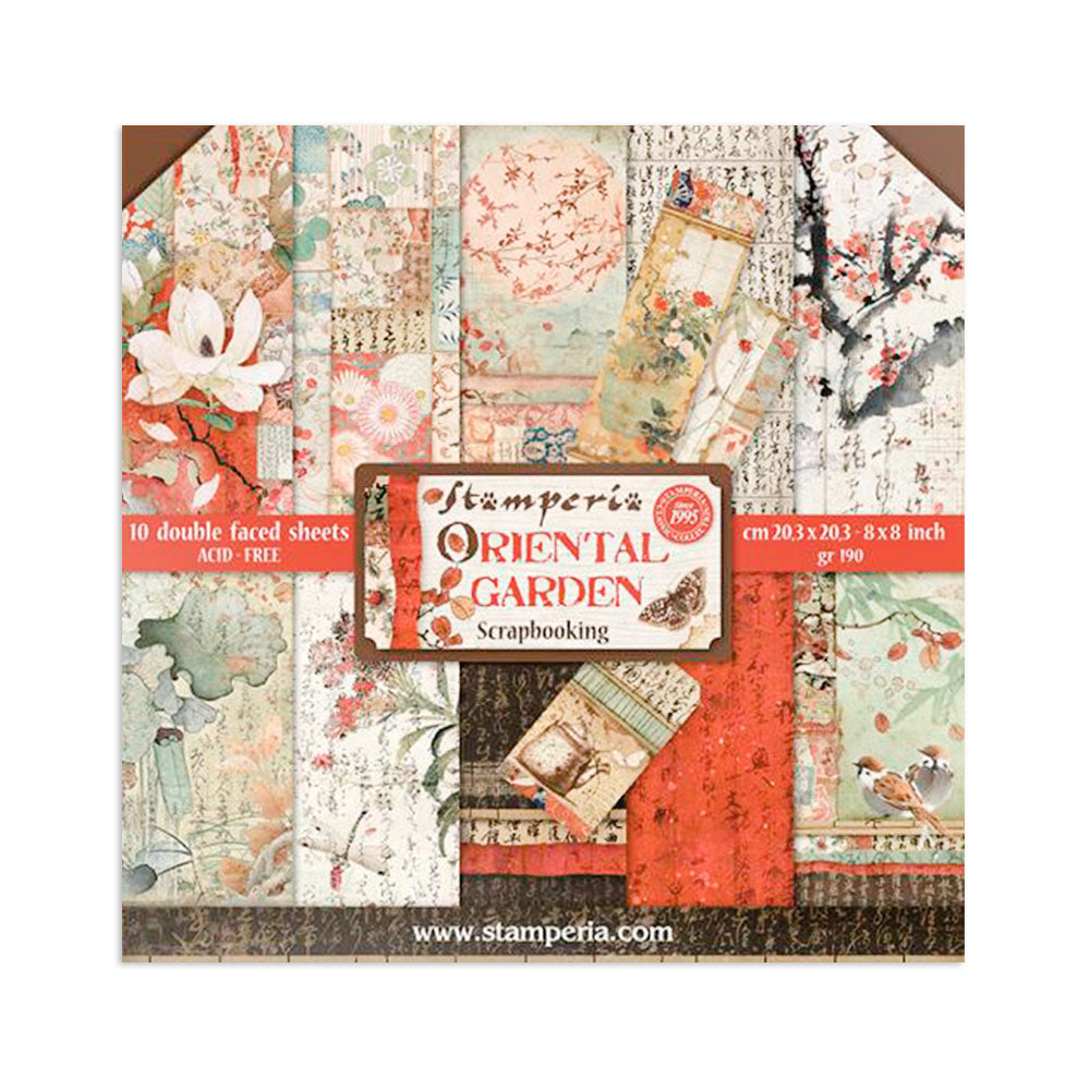 Stamperia 8 x 8 Oriental Garden 10 sheet pad
