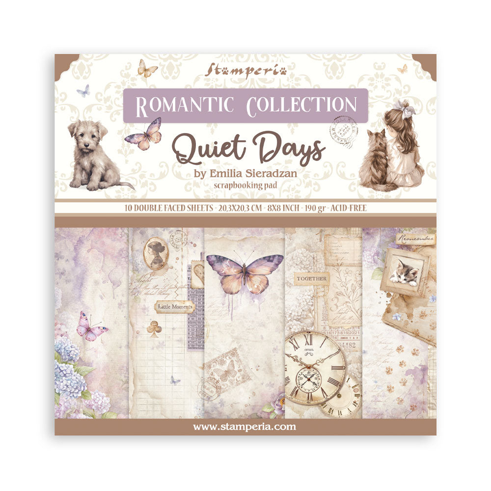 Stamperia 8 x 8 Quiet Days 10 sheet pad