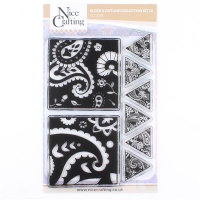 Outline and block stamp collection set 12