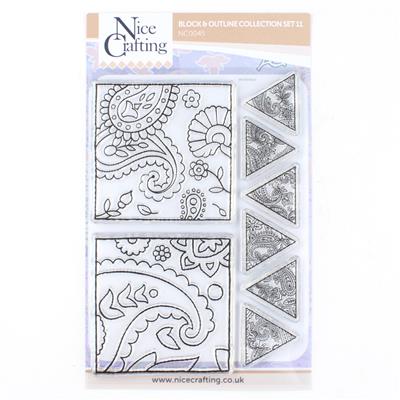 Outline and block stamp collection set 10