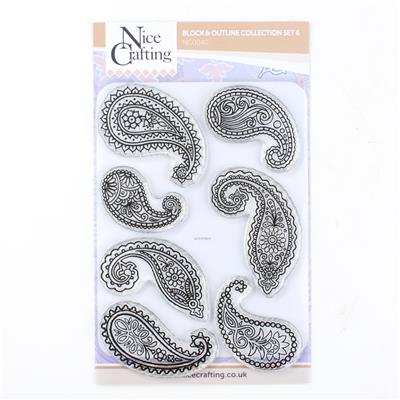 Outline and block stamp collection set 6