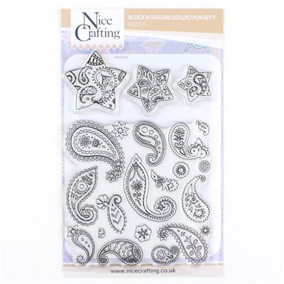 Outline and block stamp collection set 7