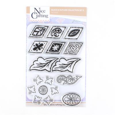 Outline and block stamp collection set 3