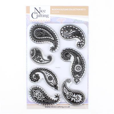 Outline and block stamp collection set 5