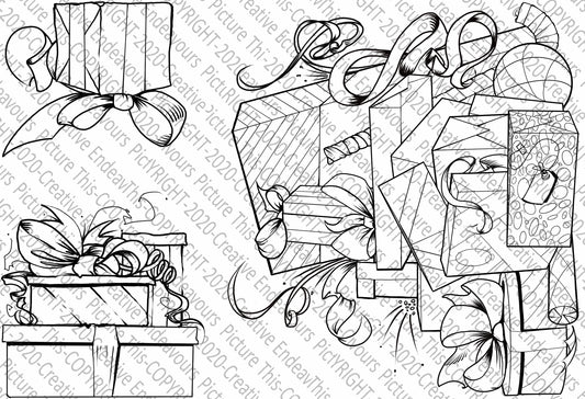 PIcture This A6 stamp set PT 068 Gift Boxes