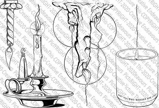 PIcture This A6 stamp set PT 070 Four candles