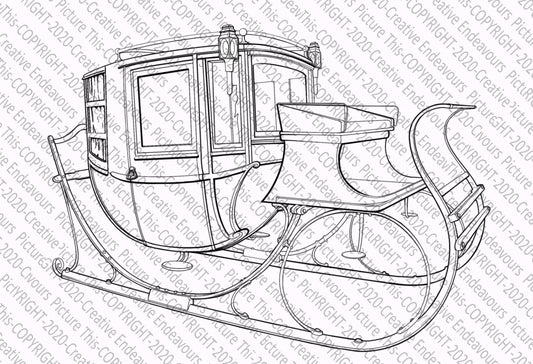 PIcture This A6 stamp set PT 073 Sleigh