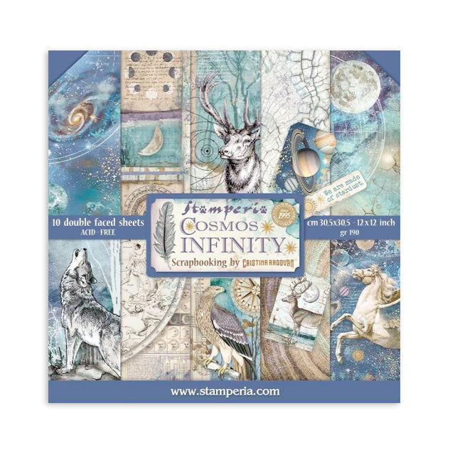 Stamperia 12 x 12 10 sheet pad Cosmos and Infinity