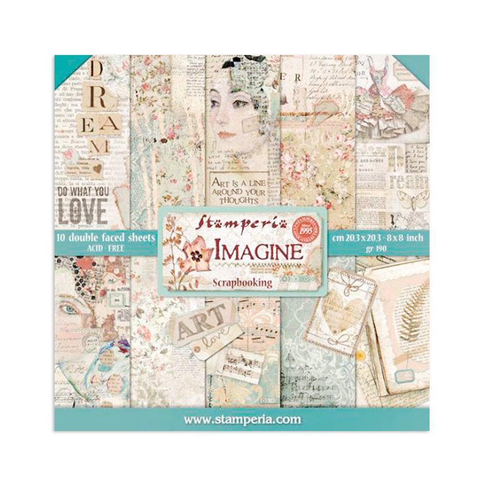 Stamperia 8 x 8 Imagine 10 sheet pad