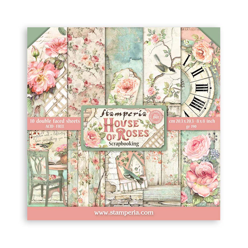 Stamperia 8 x 8 House of Roses 10 sheet pad (Copy)