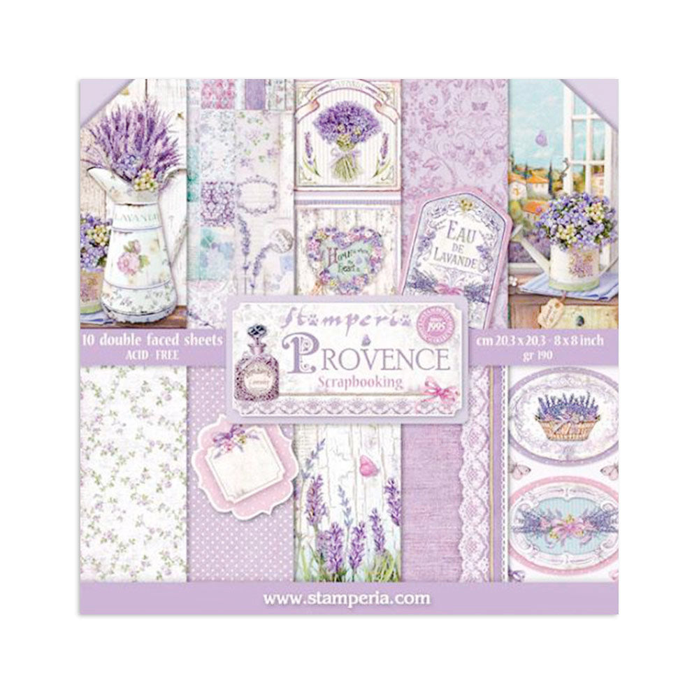 Stamperia 8 x 8 Provence 10 sheet pad