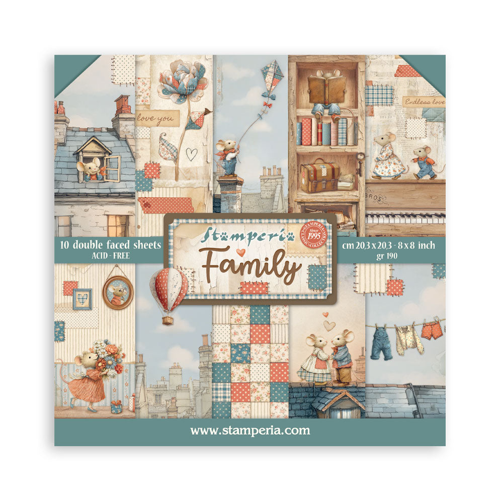 Stamperia 8 x 8 Family 10 sheet pad