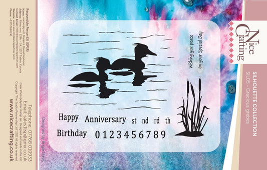 SILHOUETTE COLLECTION SET 5. Gracious Grebes
